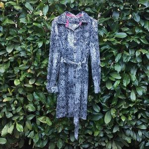 Fabulous Black + White Python Print Shirtdress